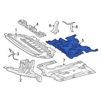 Mercedes-Benz OE - Front Rearward Radiator Support Splash Shield