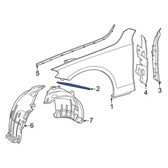 Mercedes-Benz OE - Front Center Left Fender Seal