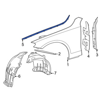 Mercedes-Benz OE - Front Center Left Fender Seal