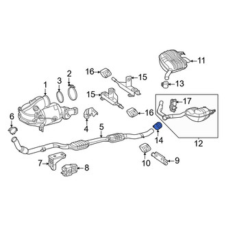Mercedes-Benz OE - Rear Left Exhaust Muffler Clamp