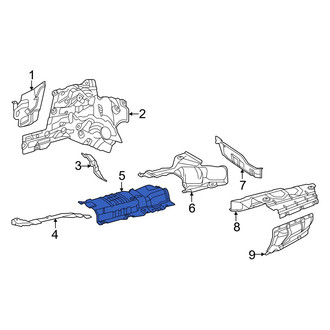 Mercedes-Benz OE - Center Rear Floor Pan Heat Shield