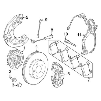 Mercedes-Benz OE - Front Suspension - Brake Components (AWD)