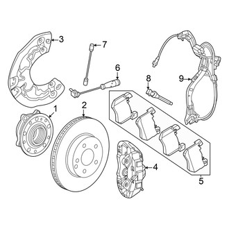Mercedes-Benz OE - Front Suspension - Brake Components (Base)