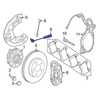 Mercedes-Benz OE - Front Disc Brake Pad Wear Sensor