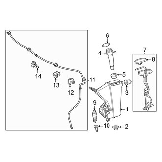 Mercedes-Benz OE - Windshield - Wiper & Washer Components (Washer Reservoir & Components)