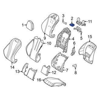 Mercedes-Benz OE - Front Left Headrest Cover