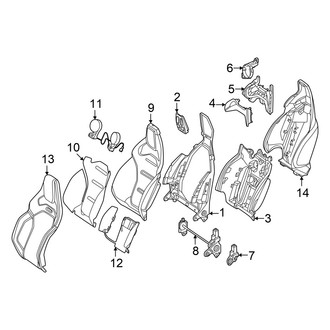 Mercedes-Benz OE - Seats & Tracks - Driver Seat Components (Seat, Seat Back)