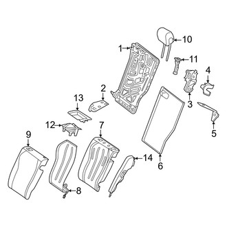Mercedes-Benz OE - Seats & Tracks - Rear Seat Components (Seat Back Components)