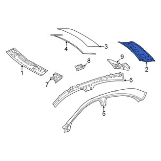 Mercedes-Benz OE - Rear Roof Header Panel