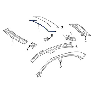 Mercedes-Benz OE - Roof Panel Seal