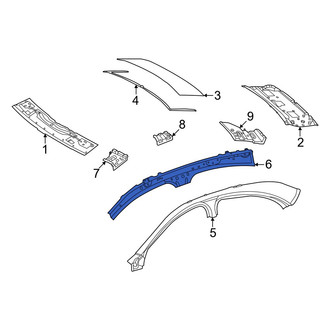 Mercedes-Benz OE - Left Inner Roof Side Rail