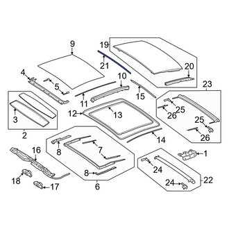 Mercedes-Benz OE - Rear Sunroof Glass Seal