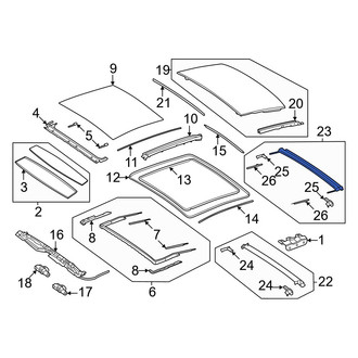 Mercedes-Benz OE - Rear Sunroof Cover