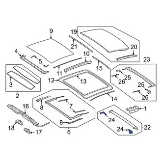 Mercedes-Benz OE - Rear Sunroof Cover Guide
