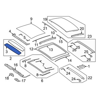 Mercedes-Benz OE - Front Sunroof Glass Seal