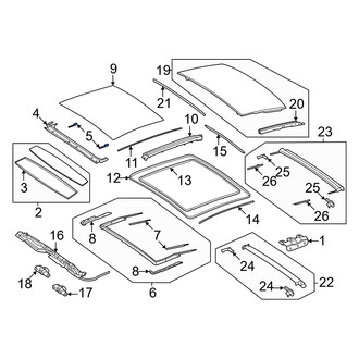 Mercedes-Benz OE - Front Sunroof Cover Bracket