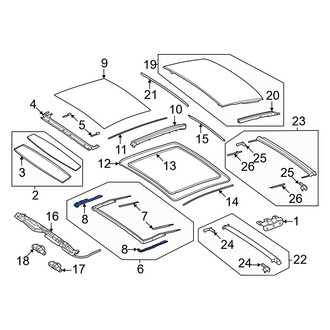 Mercedes-Benz OE - Sunroof Guide Rail