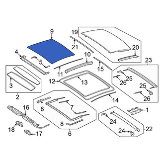 Mercedes-Benz OE - Center Sunroof Glass