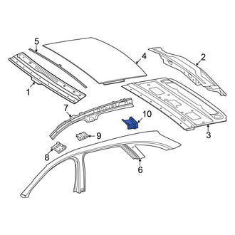 Mercedes-Benz OE - Rear Right Roof Side Rail Bracket