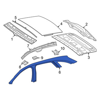 Mercedes-Benz OE - Left Outer Roof Side Rail
