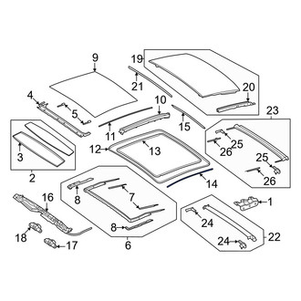 Mercedes-Benz OE - Center Outer Sunroof Glass Seal
