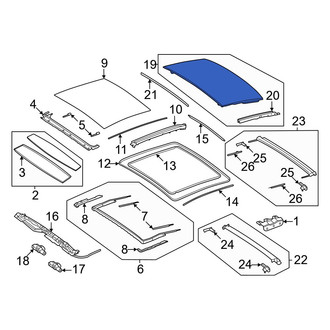 Mercedes-Benz OE - Rear Sunroof Glass