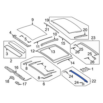 Mercedes-Benz OE - Front Sunroof Cover