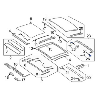 Mercedes-Benz OE - Front Sunroof Cover Guide