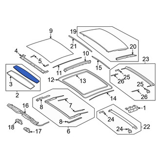 Mercedes-Benz OE - Front Sunroof Glass