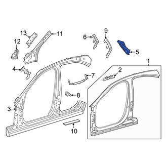 Mercedes-Benz OE - Lower Body A-Pillar Baffle Plate