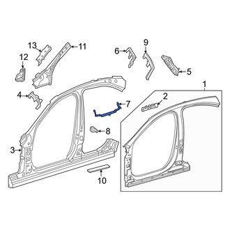 Mercedes-Benz OE - Center Body B-Pillar Baffle Plate
