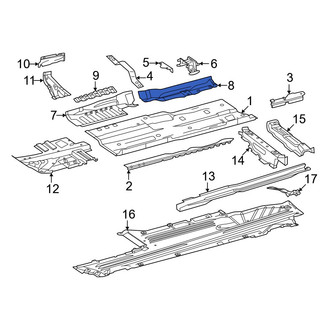 Mercedes-Benz OE - Rear Right Floor Side Rail Reinforcement