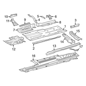 Mercedes-Benz OE - Pillars, Rocker & Floor - Floor & Rails