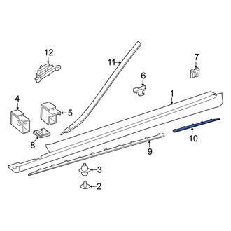 Mercedes-Benz OE - Front Left Rocker Panel Molding Trim Insert