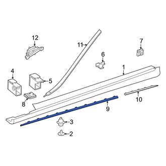 Mercedes-Benz OE - Front Left Rocker Panel Molding Trim Insert