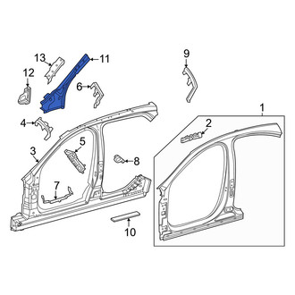Mercedes-Benz OE - Right Body A-Pillar
