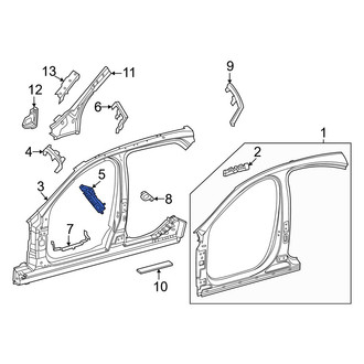Mercedes-Benz OE - Lower Body A-Pillar Baffle Plate