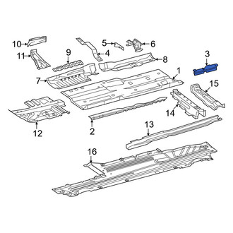 Mercedes-Benz OE - Rear Center Floor Pan Reinforcement