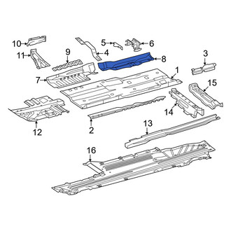 Mercedes-Benz OE - Rear Left Floor Side Rail Reinforcement