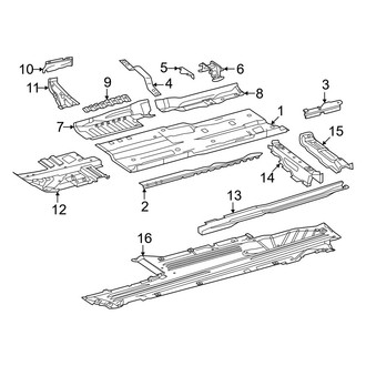 Mercedes-Benz OE - Pillars, Rocker & Floor - Floor & Rails