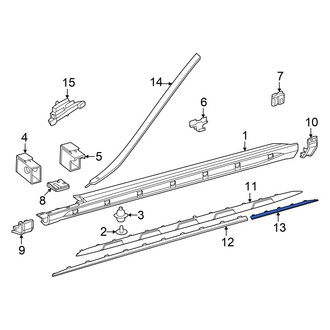 Mercedes-Benz OE - Rear Left Rocker Panel Molding Trim Insert