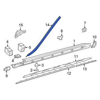 Mercedes-Benz OE - Front Left Windshield Molding