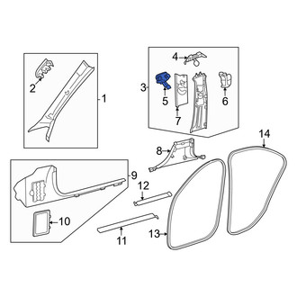 Mercedes-Benz OE - Body B-Pillar Trim Panel Cap