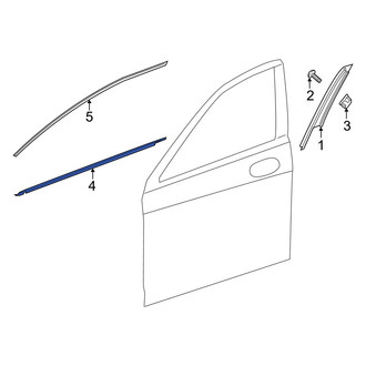 Mercedes-Benz OE - Front Left Door Belt Molding
