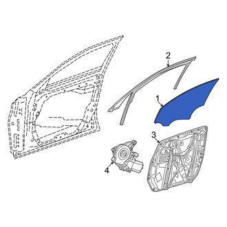 Mercedes-Benz OE - Front Left Door Glass