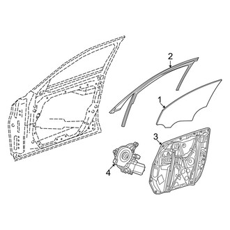 Mercedes-Benz OE - Front Door - Glass & Hardware