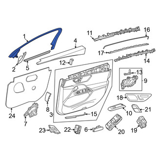 Mercedes-Benz OE - Front Left Door Window Molding