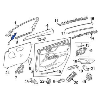 Mercedes-Benz OE - Front Left Door Trim Molding