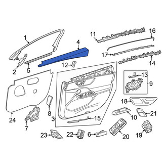 Mercedes-Benz OE - Front Left Lower Inner Door Interior Trim Panel