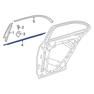 Mercedes-Benz OE - Front Right Door Belt Molding
